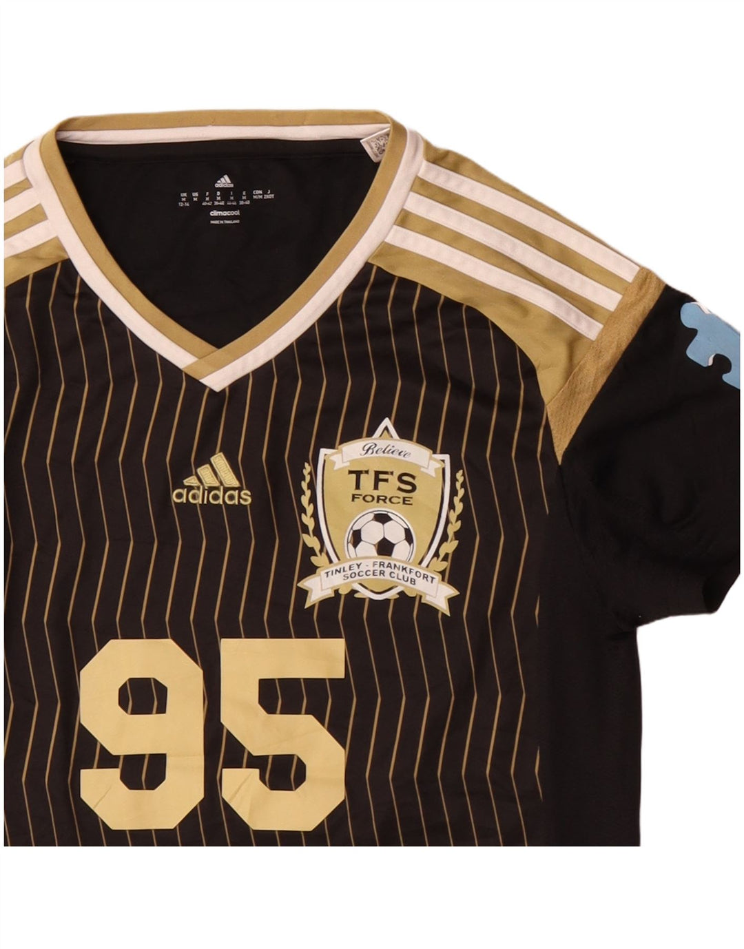 T-shirt grafica ADIDAS da donna Climacool UK 12/14 medio nero