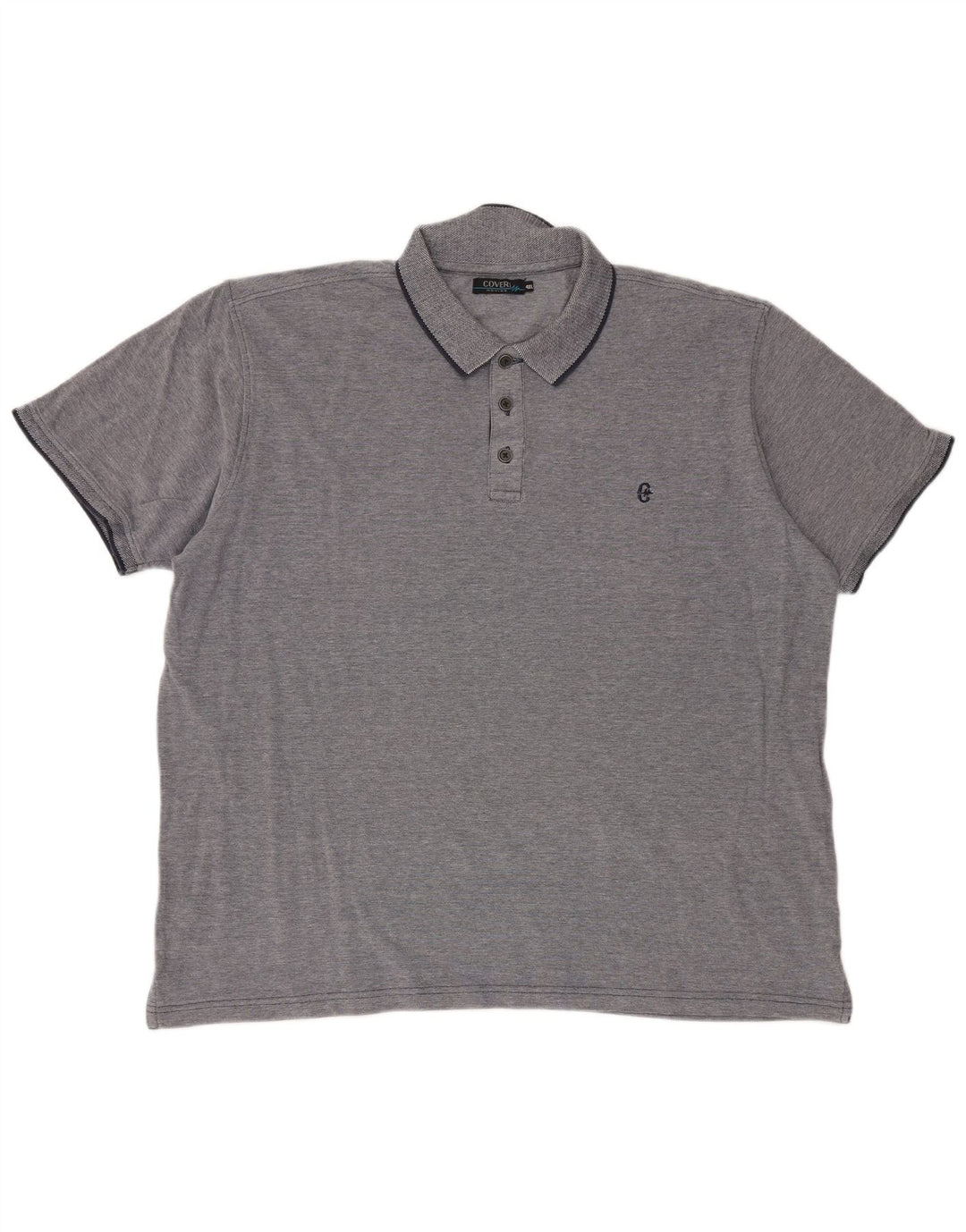 Polo da uomo Coveri 4XL in cotone grigio