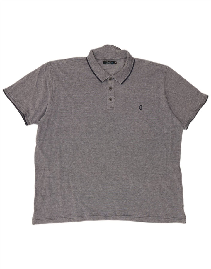Polo da uomo Coveri 4XL in cotone grigio