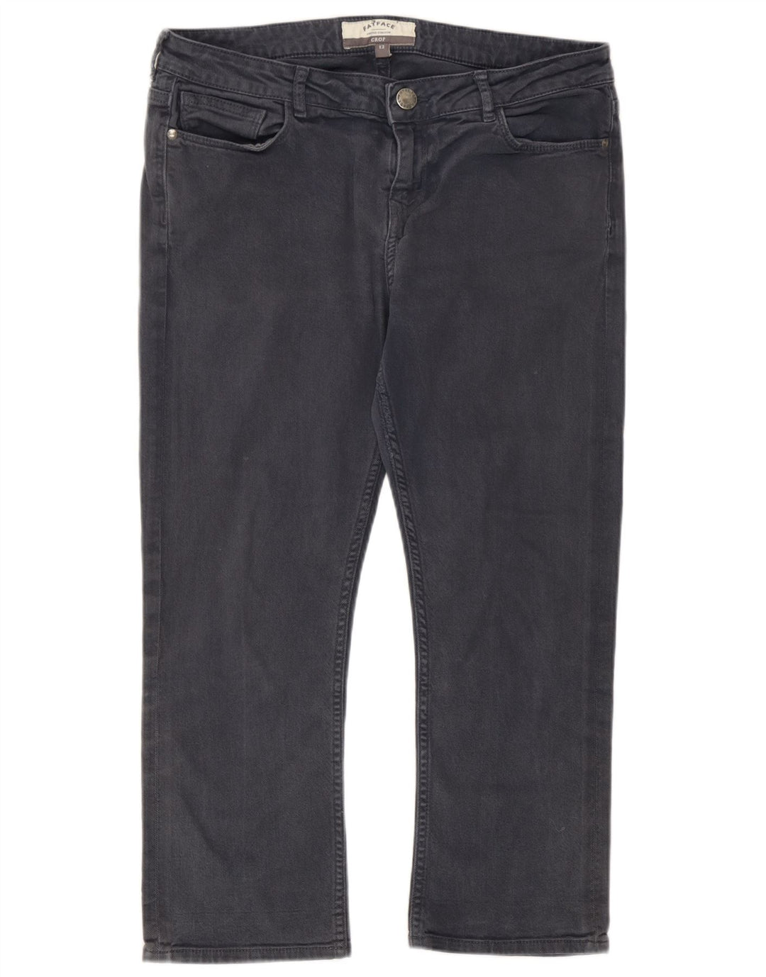 Jeans corti da donna Fat Face UK 12 Medio W32 L22 Cotone grigio