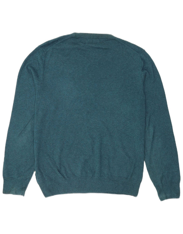 Maglione maglione girocollo da uomo Marks & Spencer grande cotone blu