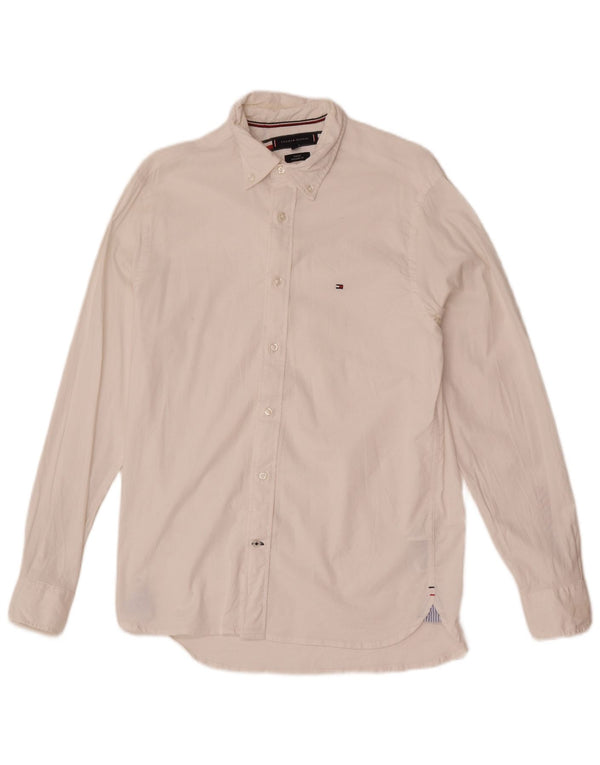 Camicia da uomo Regular Fit Tommy Hilfiger Small in cotone bianco