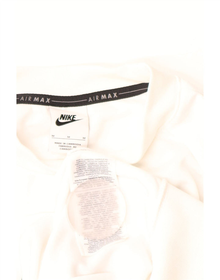Felpa grafica da uomo NIKE Air Max, maglione medio, poliestere bianco