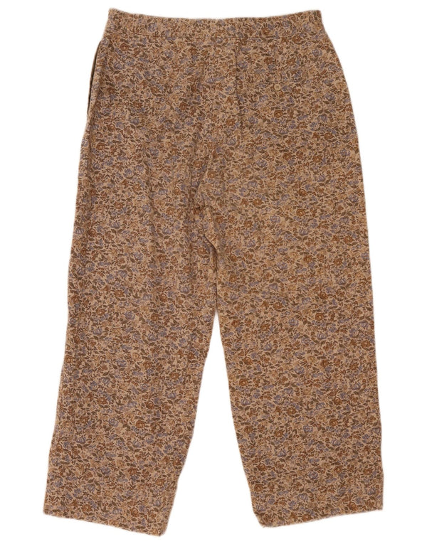 Pantaloni corti da donna Eddie Bauer US 12 Large W31 L25 Beige floreale