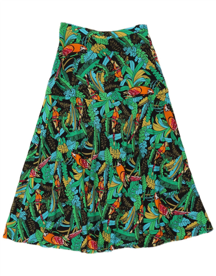 Set gonna vintage da donna in 2 pezzi media W26 verde floreale hawaiano