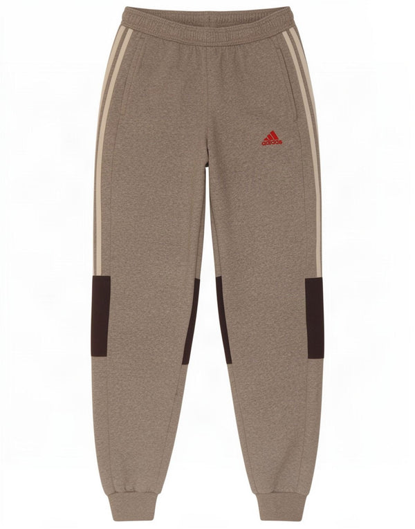 Pantaloni da tuta da ragazzo Adidas Joggers 15-16 anni in cotone color block grigio
