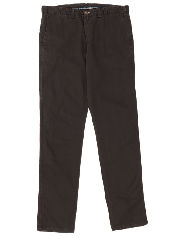 Pantaloni chino slim da uomo Massimo Dutti EU 44 Large W34 L35 cotone nero