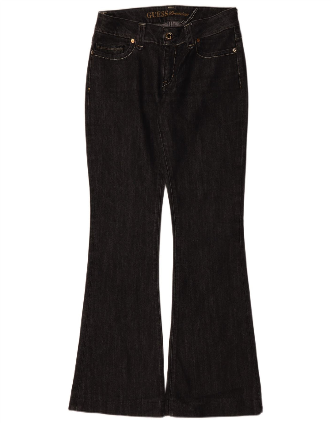 Jeans svasati da donna Guess W29 L32 cotone nero