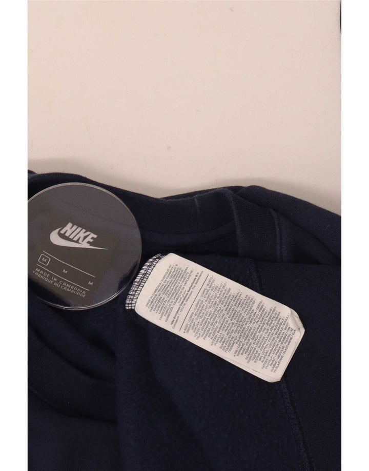 Felpa grafica da uomo Nike Felpa media in cotone blu navy