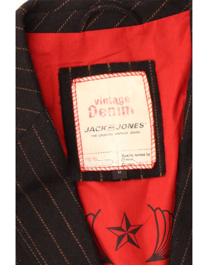 Giacca blazer grafica da uomo Jack & Jones UK 38 gessato medio nero