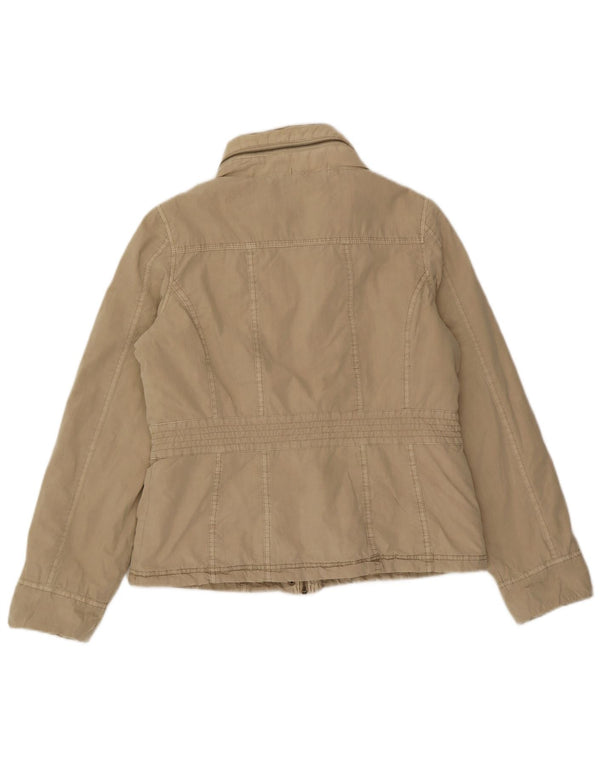 Giacca pratica con cappuccio da donna Marks & Spencer UK 12 Cotone beige medio