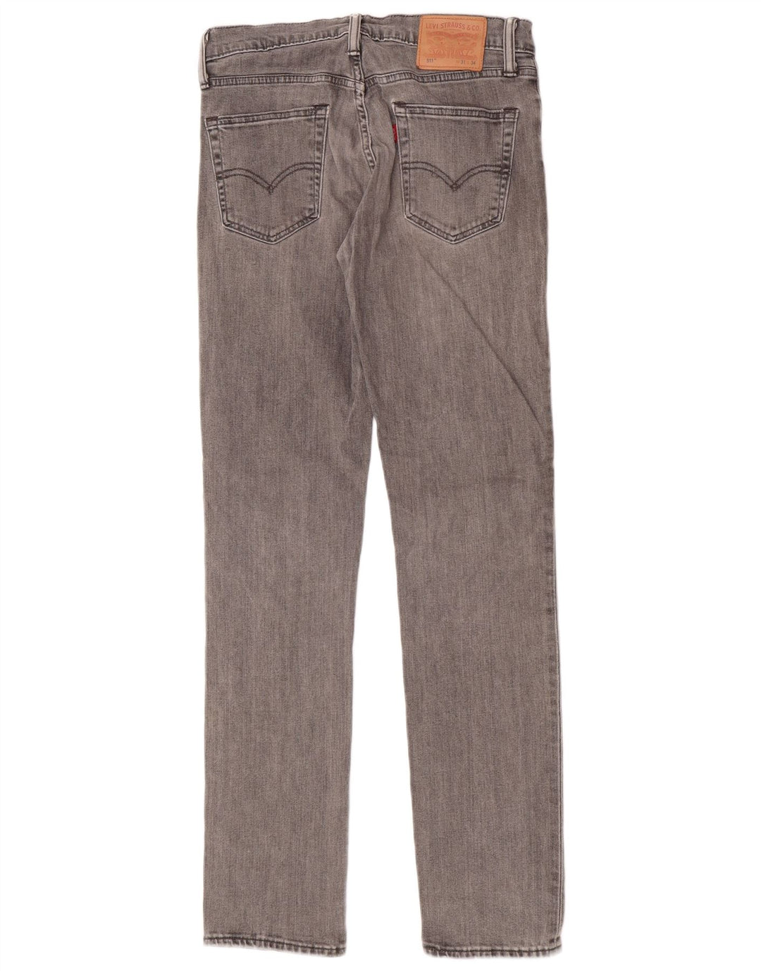 Levi's Uomo 511 Slim Jeans W31 L34 Cotone Grigio