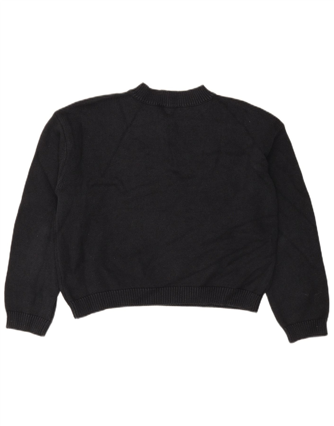 Maglione corto con scollo a V da donna Marks & Spencer UK 14 medio nero