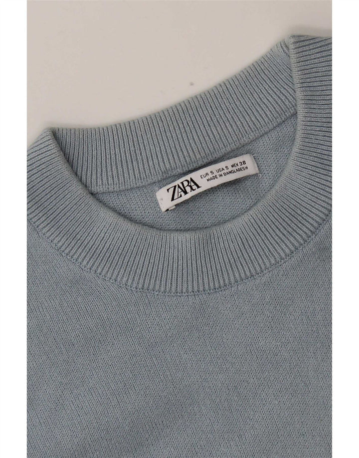 Maglione maglione girocollo da uomo Zara piccolo blu