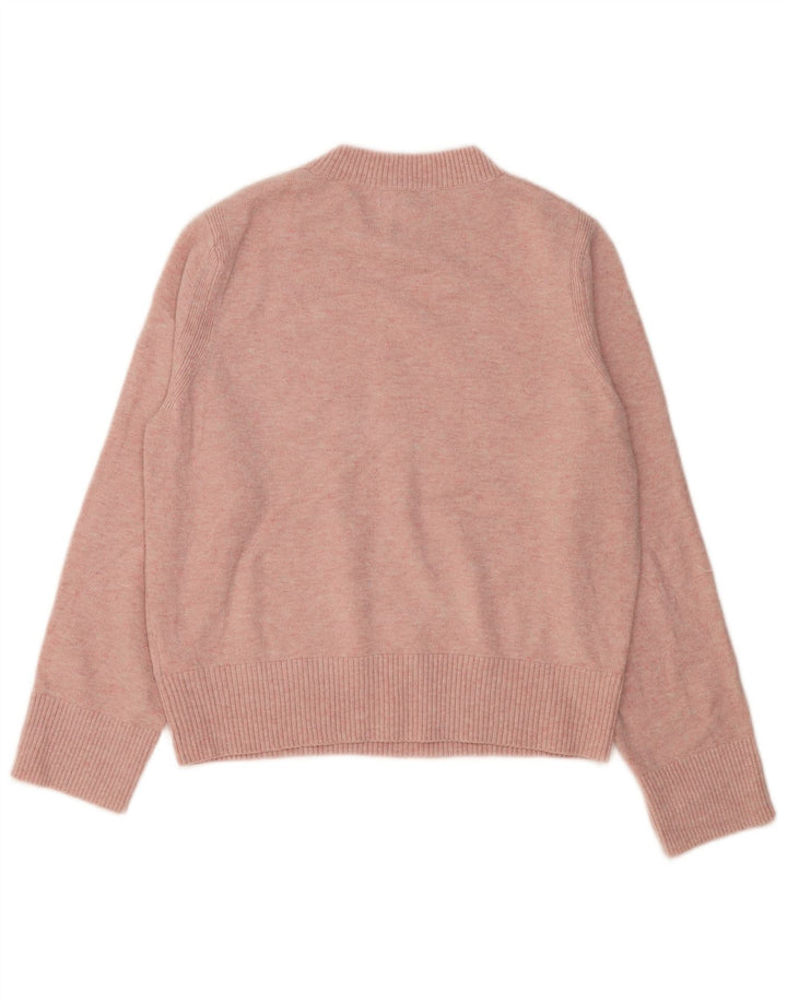 Maglione maglione girocollo con grafica da donna Marks & Spencer UK 14 Rosa medio