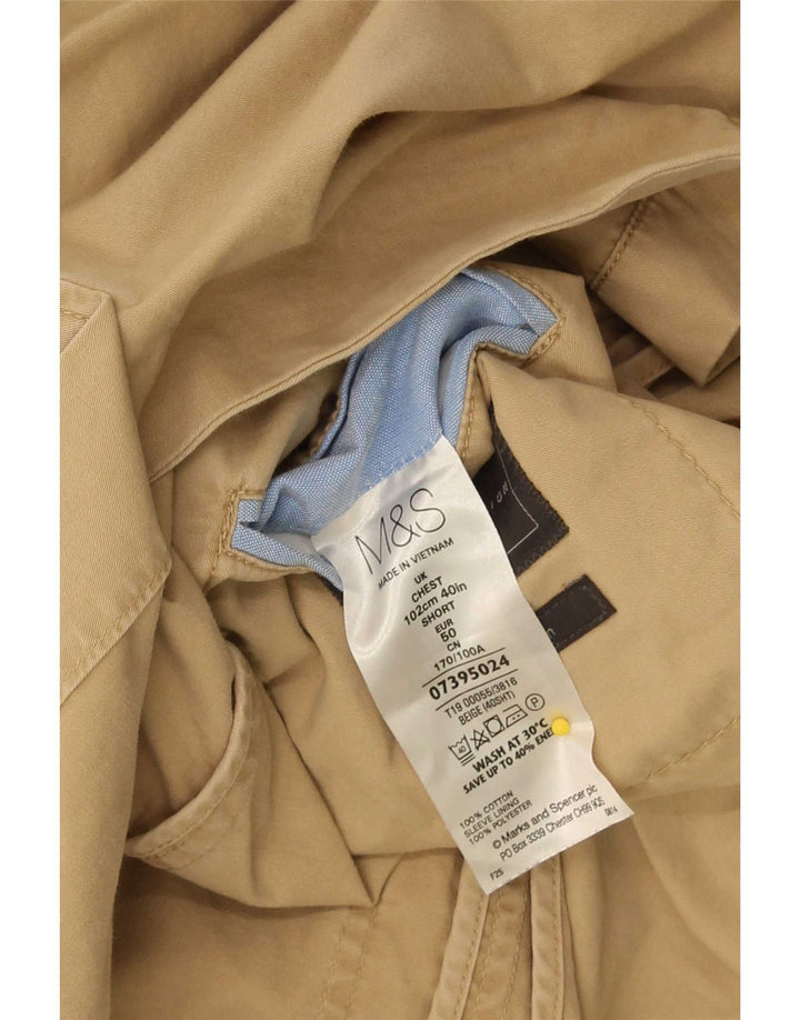 Marks & Spencer Giacca blazer a 2 bottoni da uomo UK 40 Cotone beige medio
