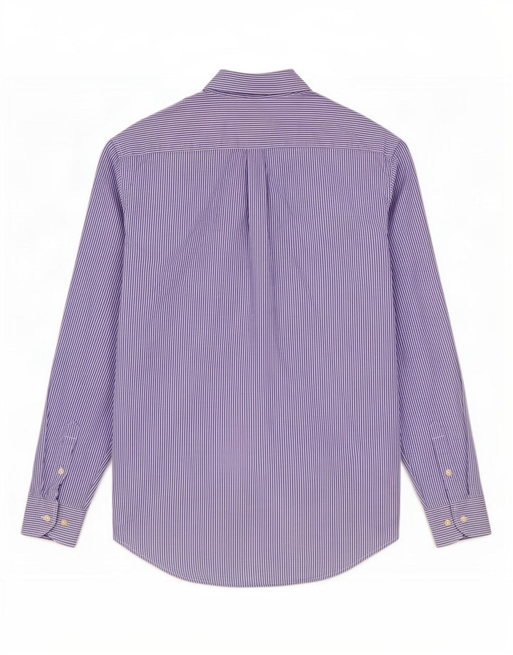Camicia da uomo Dack's Large in cotone gessato blu