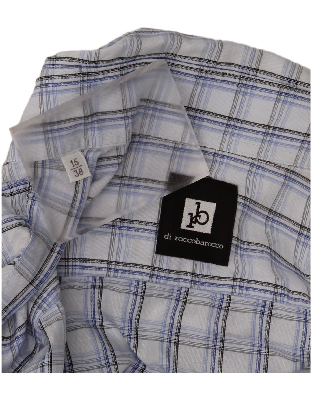Camicia da uomo Roccobarocco Taglia 15 38 Check blu medio