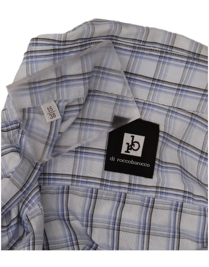 Camicia da uomo Roccobarocco Taglia 15 38 Check blu medio