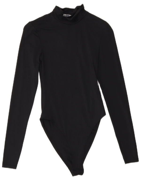 Body a maniche lunghe da donna Zara UK 8 Small Nero in poliammide