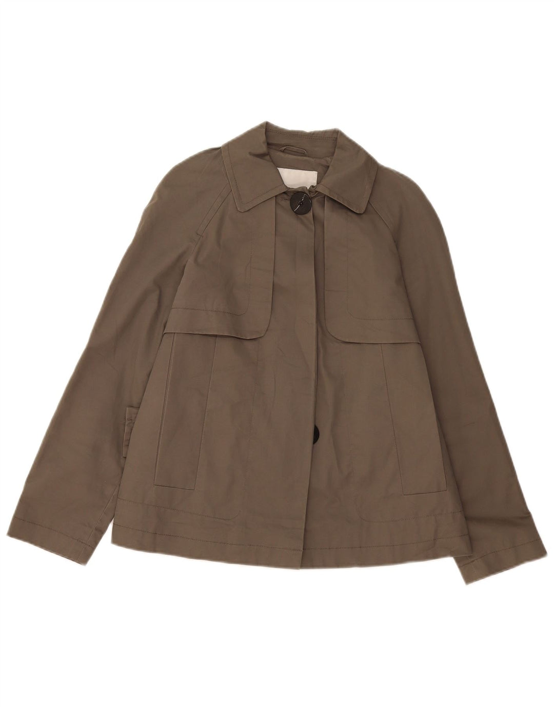 Trench corto da donna Zara UK 6 XS cotone grigio
