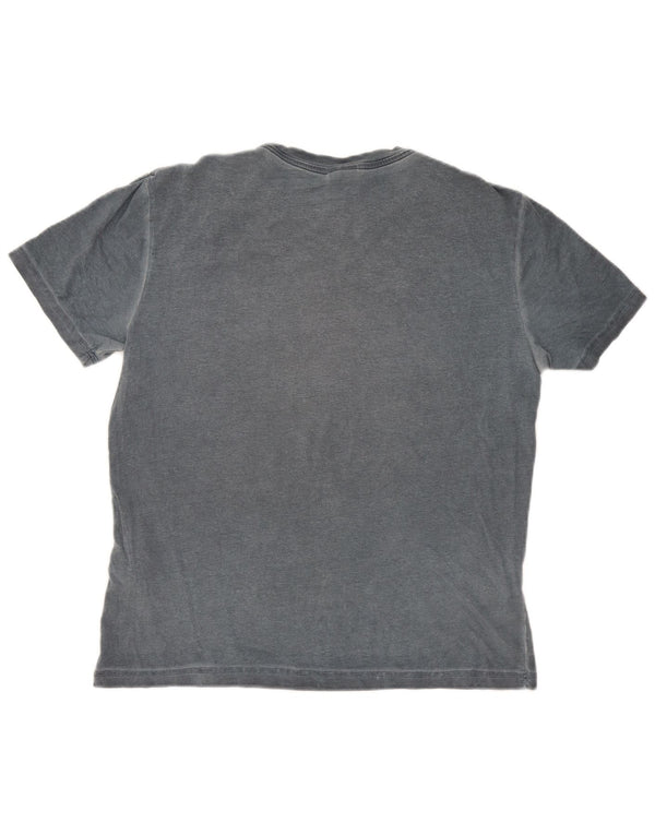 T-shirt grafica da uomo Diadora Top in cotone grigio medio