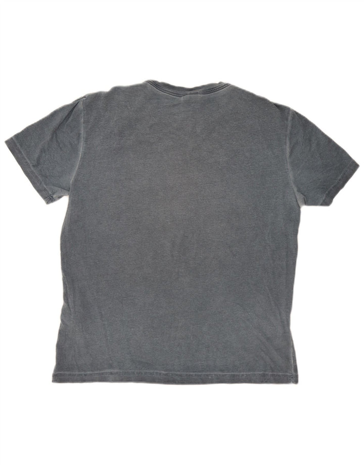 T-shirt grafica da uomo Diadora Top in cotone grigio medio