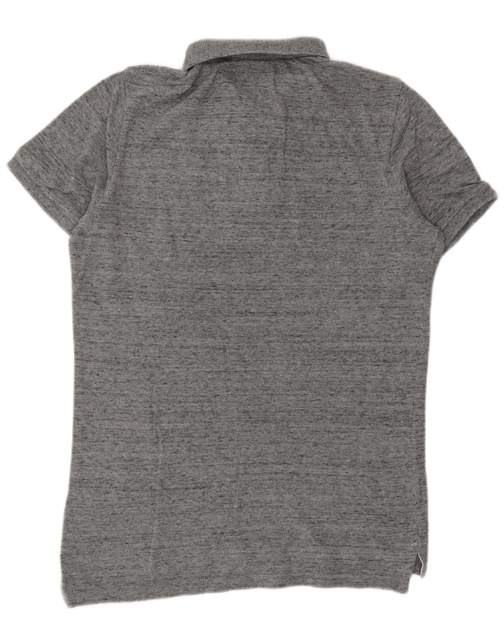 Polo da uomo Superdry in cotone grigio medio