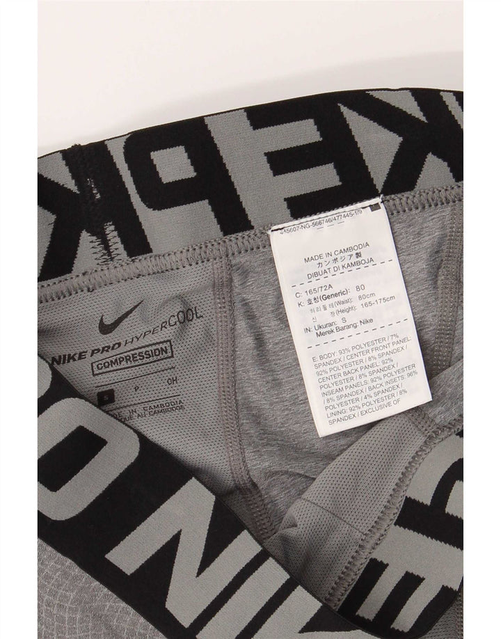 Leggings Capri grafici da uomo Nike Small in poliestere color block grigio
