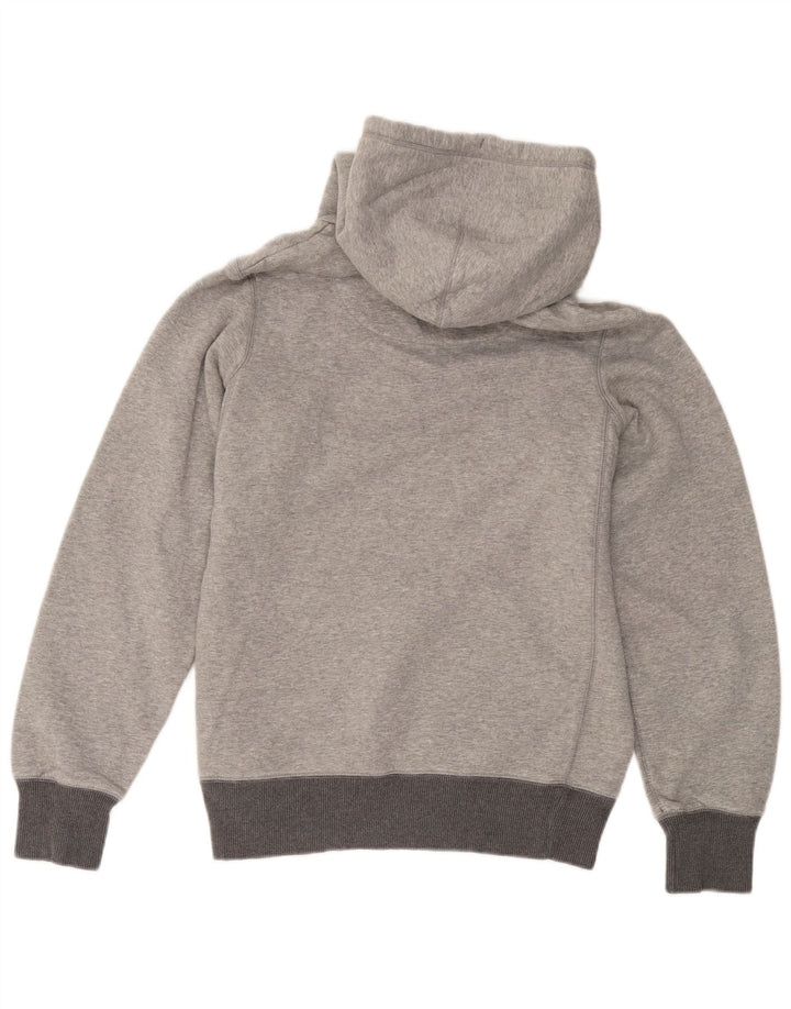 Felpa con cappuccio da uomo Nike in cotone color block grigio medio
