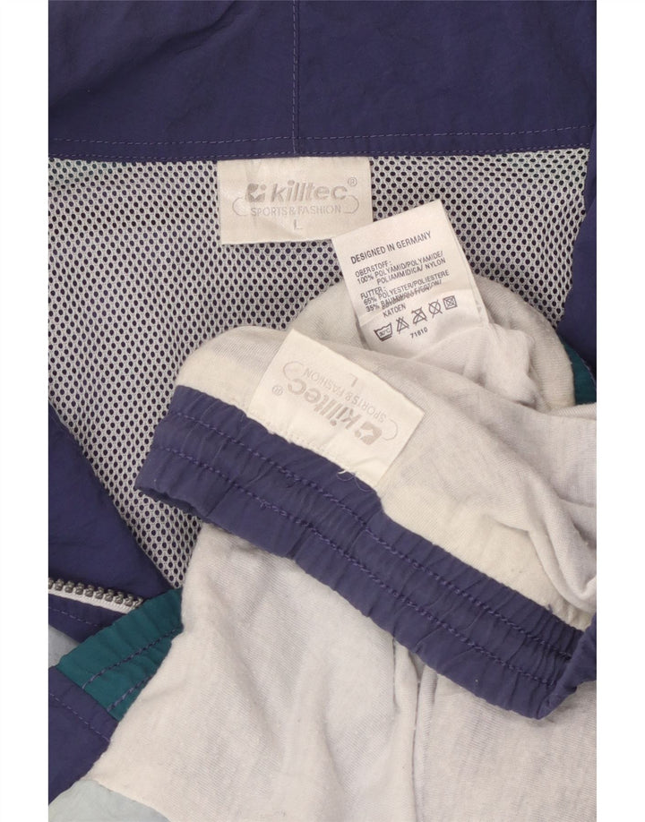 Tuta intera da uomo con grafica Killtec Large blu color block in poliammide