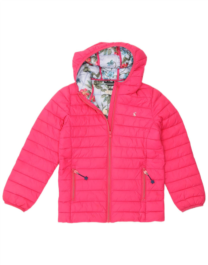 Giubbotto imbottito con cappuccio per bambina Joules 9-10 anni rosa in poliammide