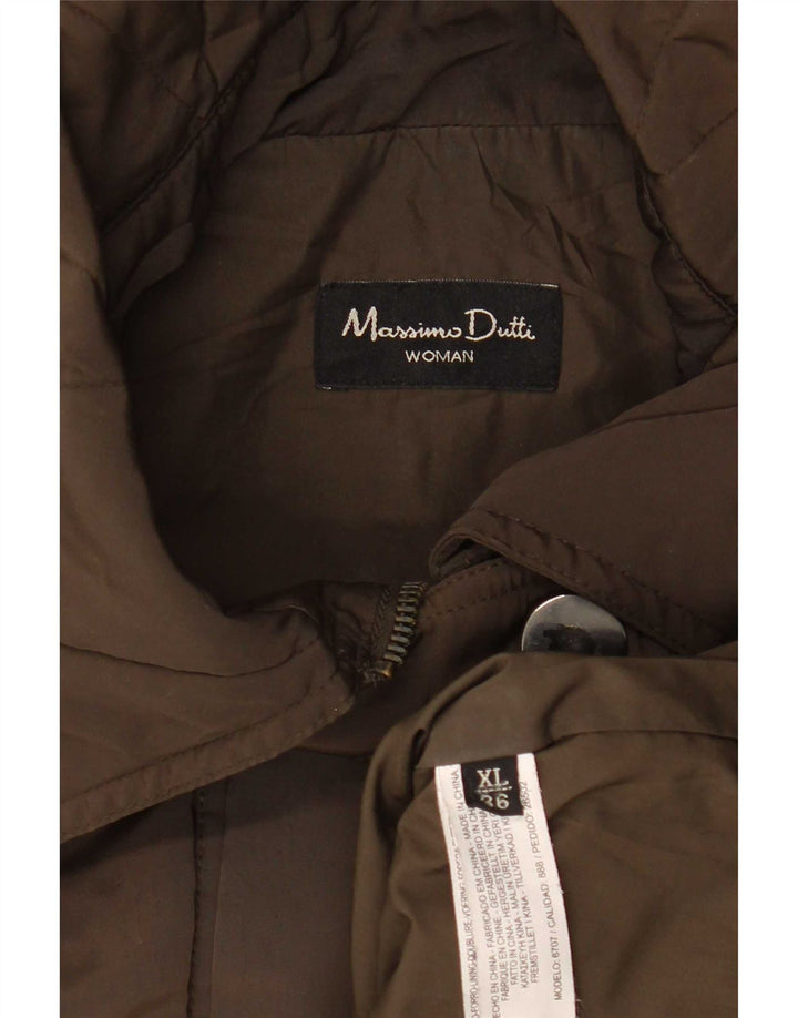 Massimo Dutti Giacca utility da donna UK 18 XL Poliestere kaki
