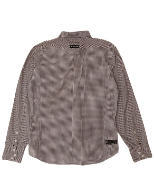 Camicia da uomo G-STAR XL in cotone a quadri neri