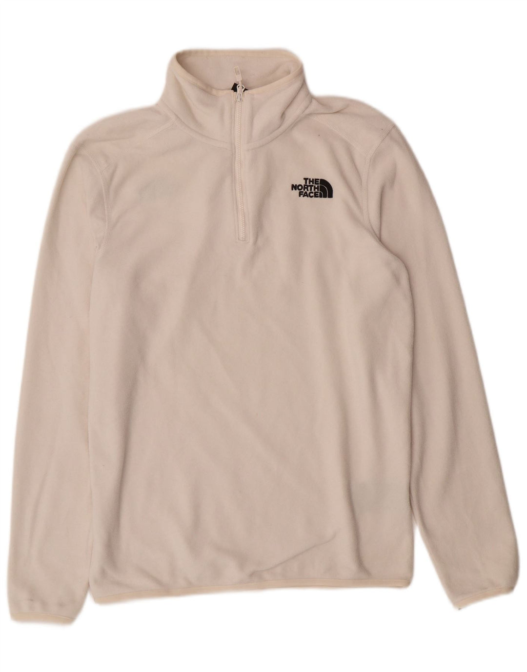 THE NORTH FACE Maglione in pile da uomo con collo e zip piccolo poliestere bianco