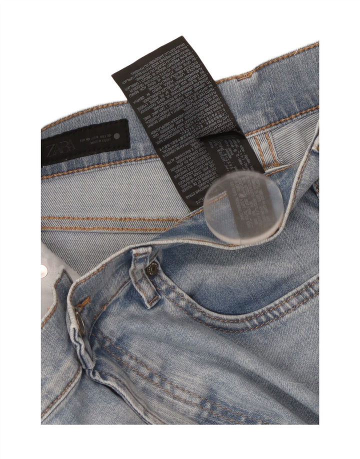 Jeans dritti da donna ZARA EU 40 medio W30 L26 cotone blu