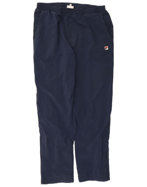 Pantaloni da tuta da uomo FILA grandi in poliestere blu navy