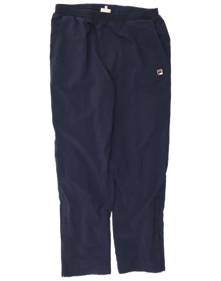 Pantaloni da tuta da uomo FILA grandi in poliestere blu navy