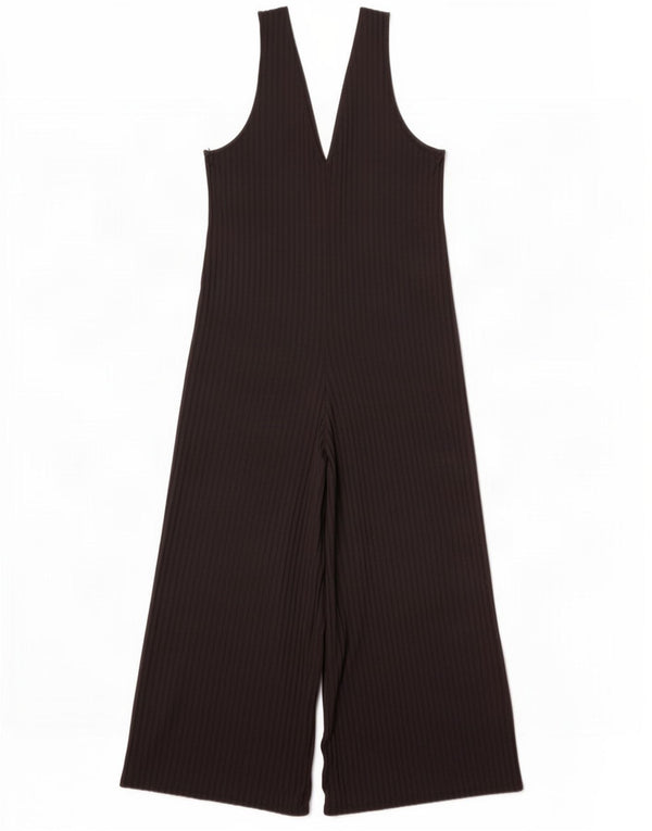 Zara Womens Sleeveless Jumpsuit UK 10 Small Black Striped