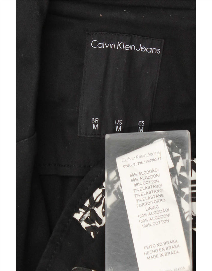 Giacca blazer a 2 bottoni da uomo Calvin Klein Jeans UK 38 cotone nero medio