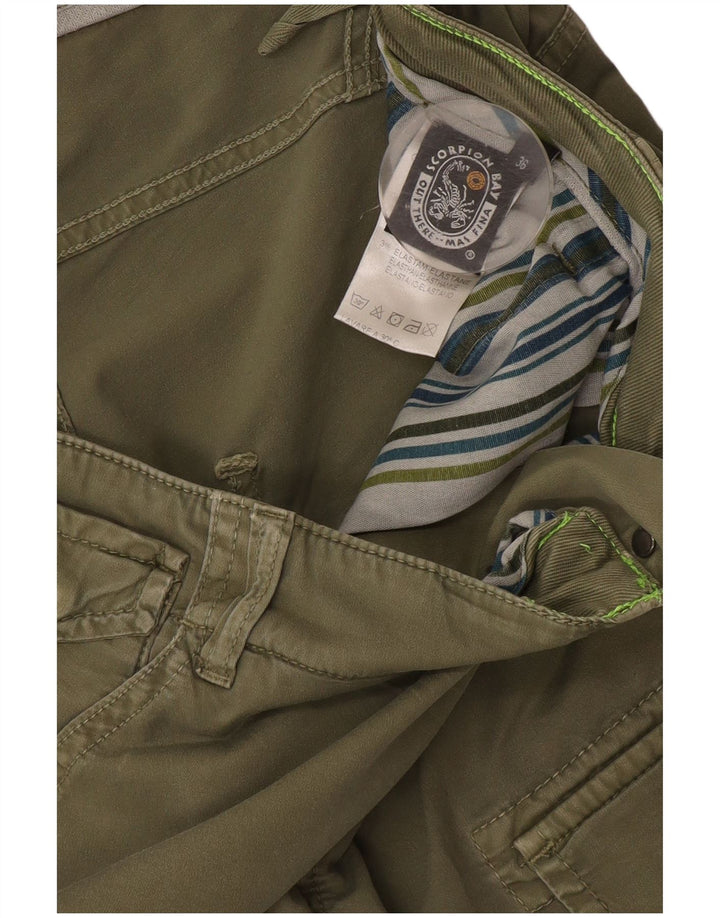 Pantaloncini cargo da uomo Scorpion Bay W36 grandi in cotone kaki