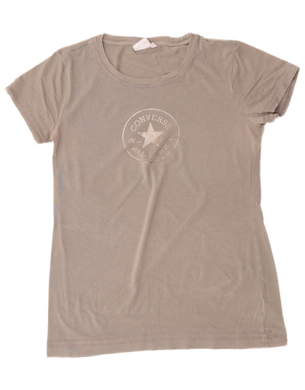 T-shirt grafica da donna CONVERSE Top UK 18 XL cotone grigio
