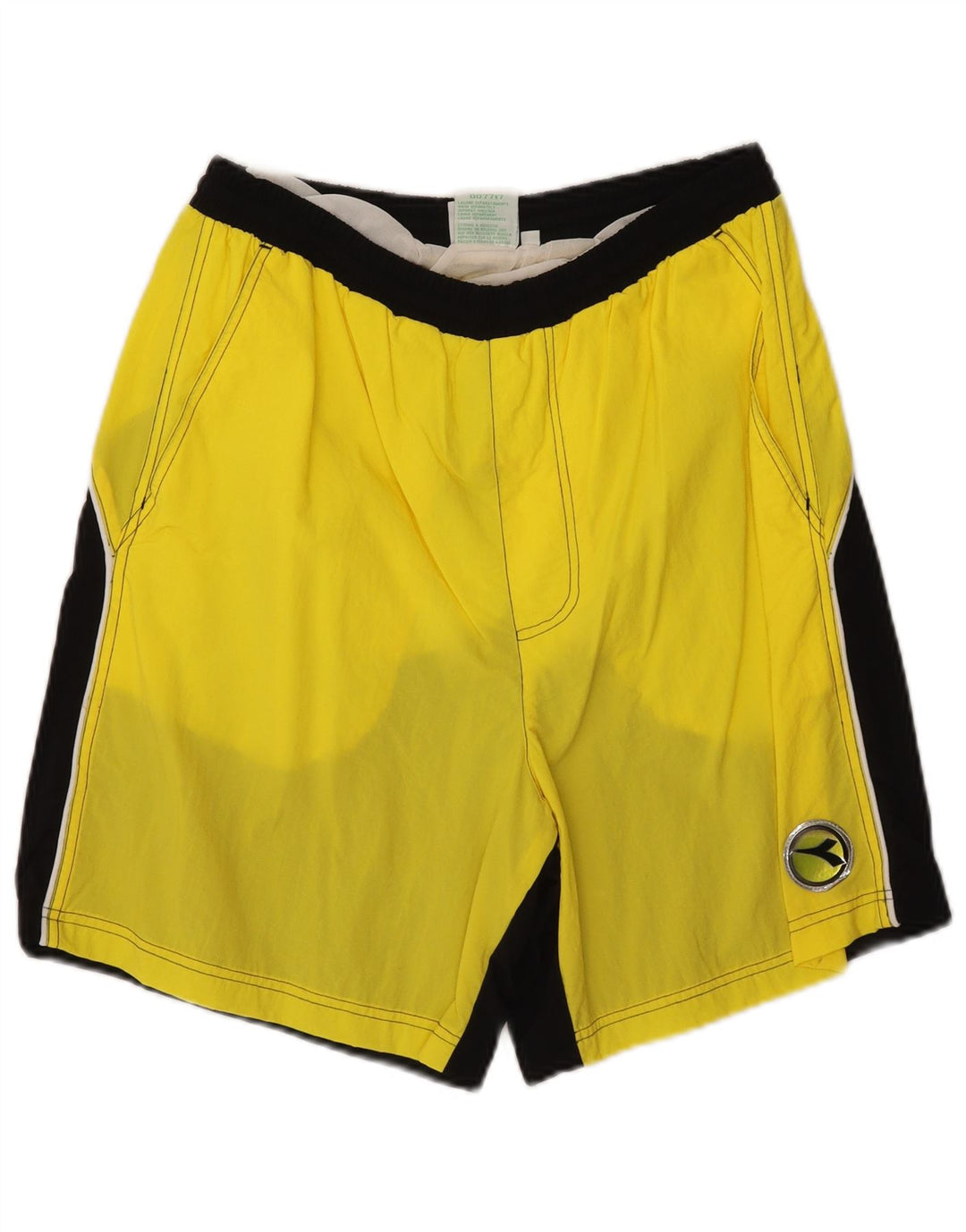 DIADORA Pantaloncini Mare Uomo Large Giallo Colourblock Poliammide
