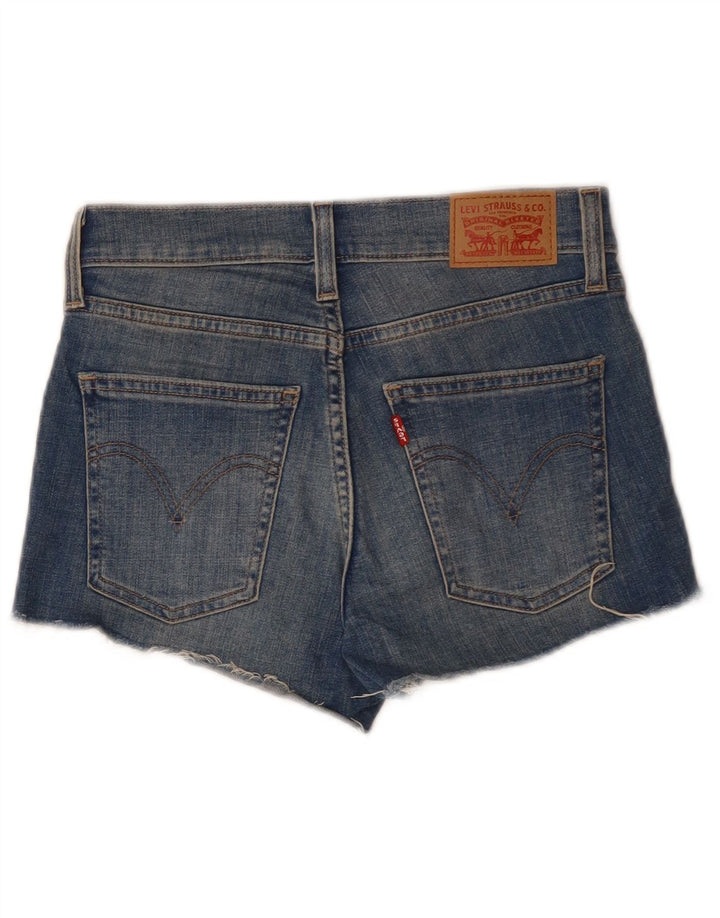 LEVI'S Pantaloncini di jeans invecchiati 501 da donna W24 XS Blu Cotone