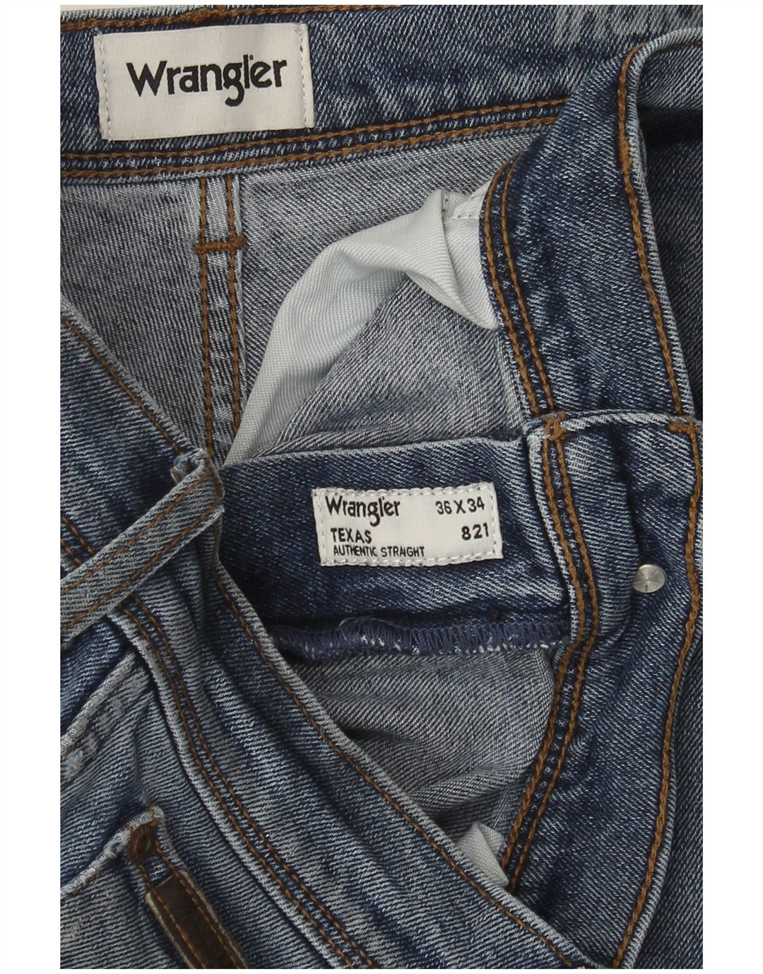 Jeans dritti da uomo Wrangler Texas W36 L32 blu