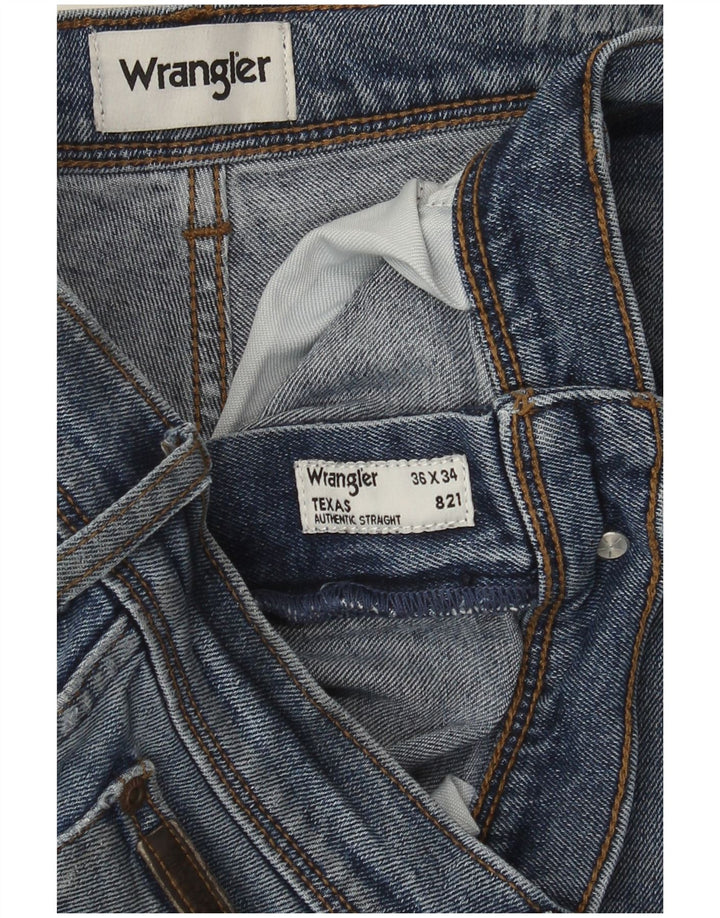Jeans dritti da uomo Wrangler Texas W36 L32 blu