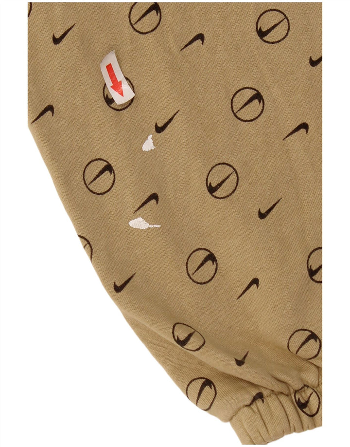 Pantaloni da tuta con grafica Nike da uomo, pantaloni da jogging, piccoli, beige geometrici