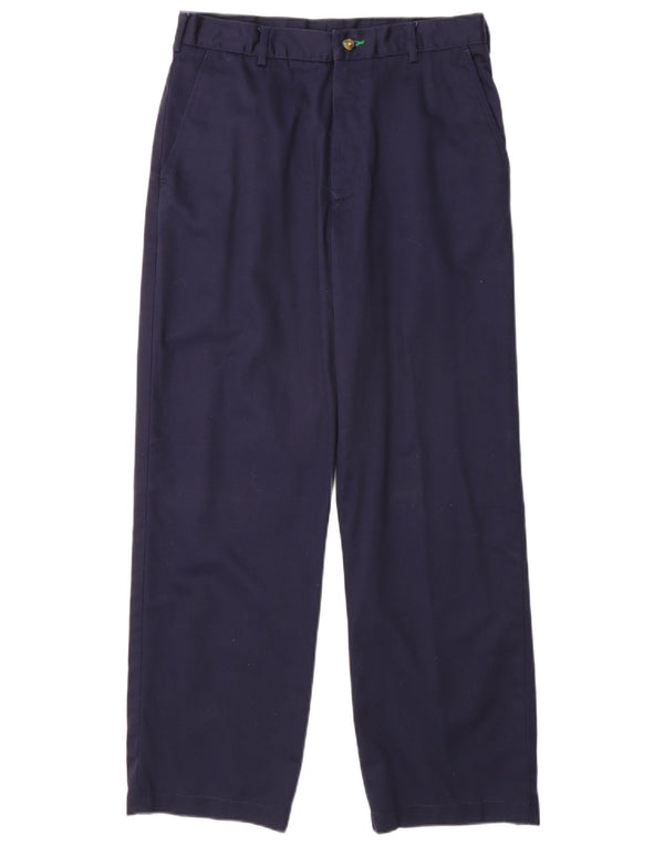 TOMMY HILFIGER Pantaloni chino dritti da uomo W32 L30 Blu Navy