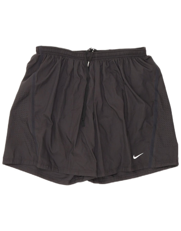 Pantaloncini sportivi Nike Dri Fit da donna, grandi, in poliestere nero