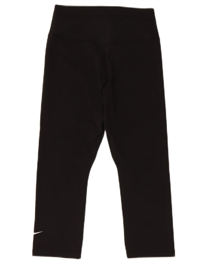 Leggings Capri Dri Fit da donna NIKE UK 6 XS poliestere nero